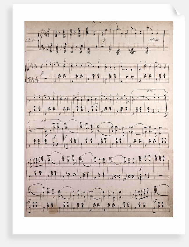 Handwritten sheet music by Anonymous