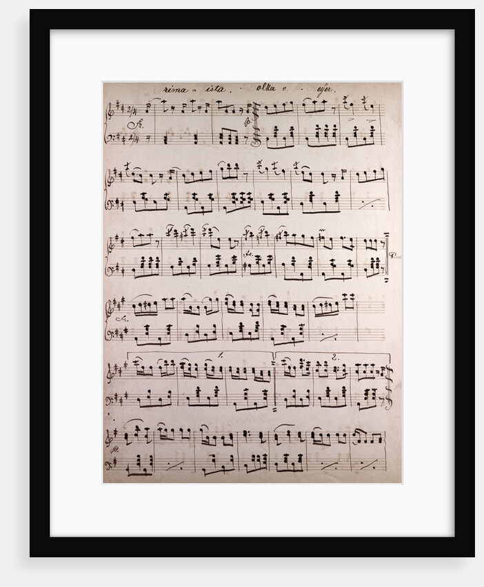 Handwritten sheet music by Anonymous