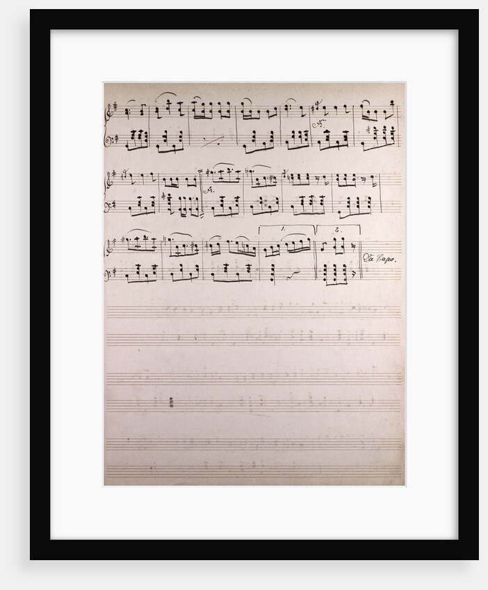 Handwritten sheet music by Anonymous