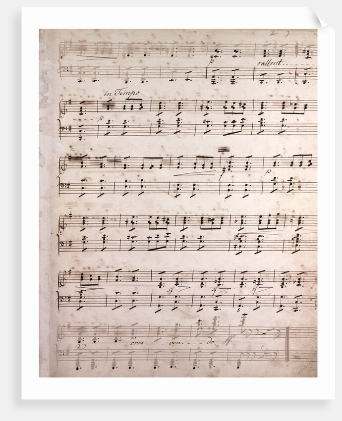 Handwritten sheet music by Anonymous