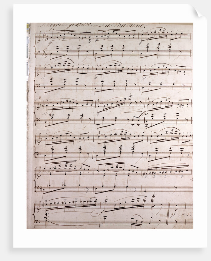 Handwritten sheet music by Anonymous