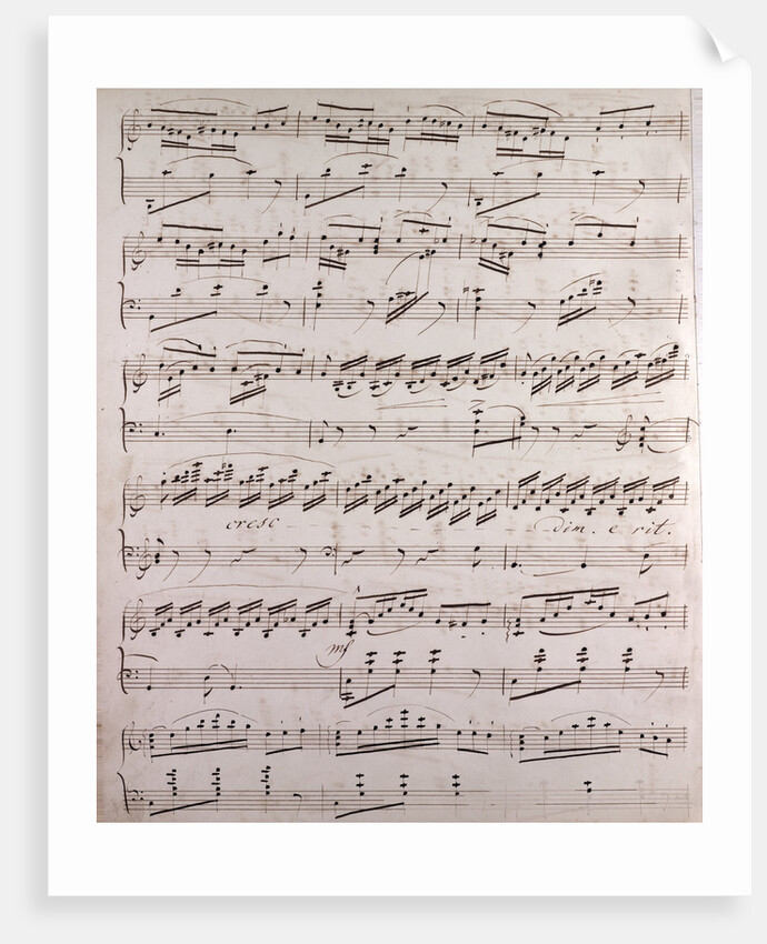 Handwritten sheet music by Anonymous