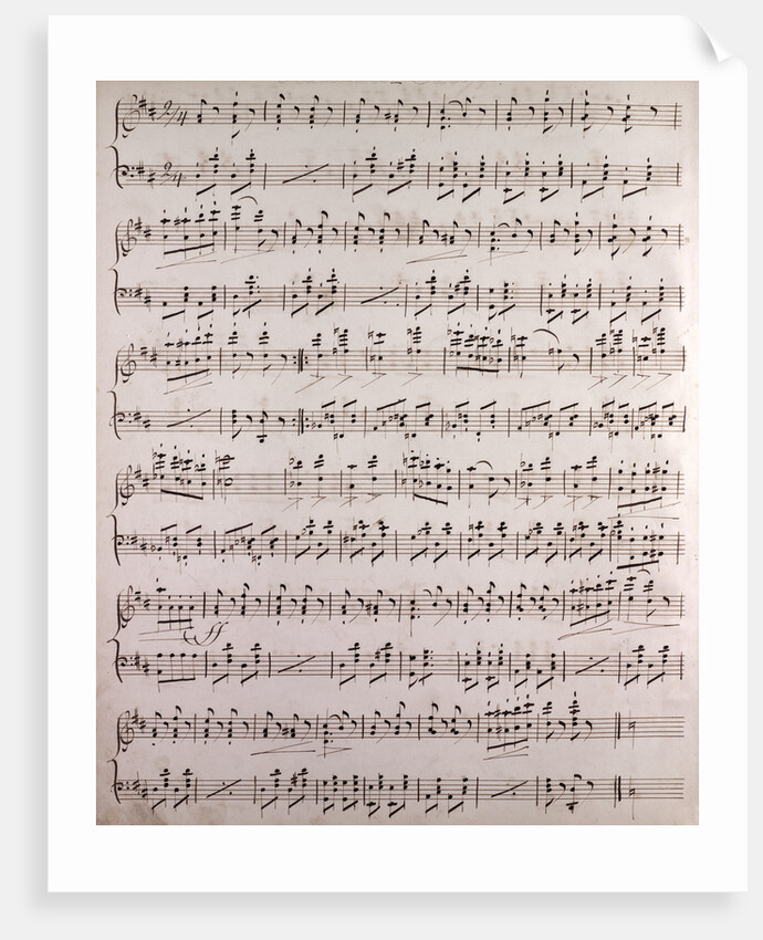 Handwritten sheet music by Anonymous