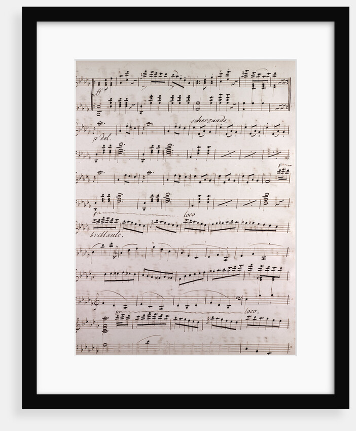 Handwritten sheet music, scherzando, brillant by Anonymous