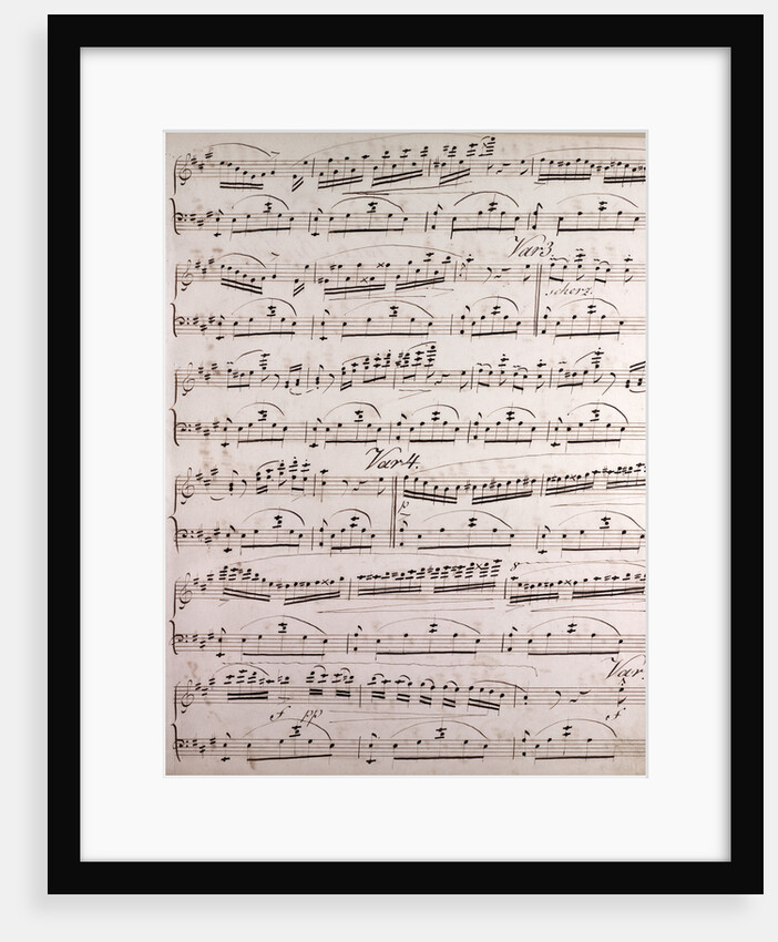 Handwritten sheet music by Anonymous
