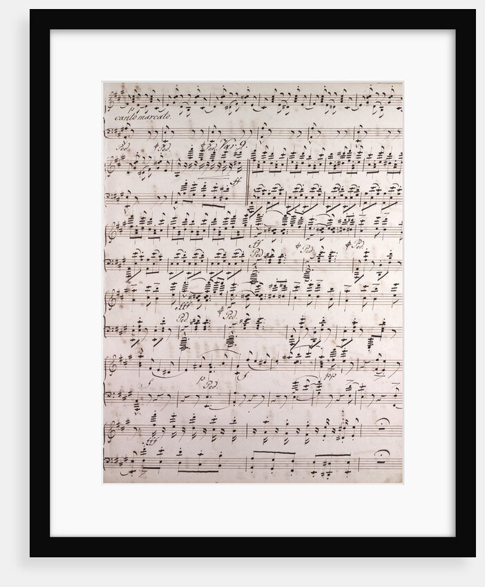 Handwritten sheet music, canto marcat by Anonymous