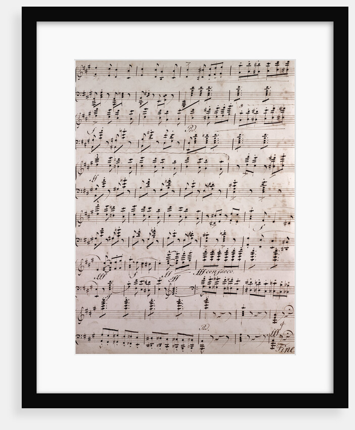Handwritten sheet music by Anonymous