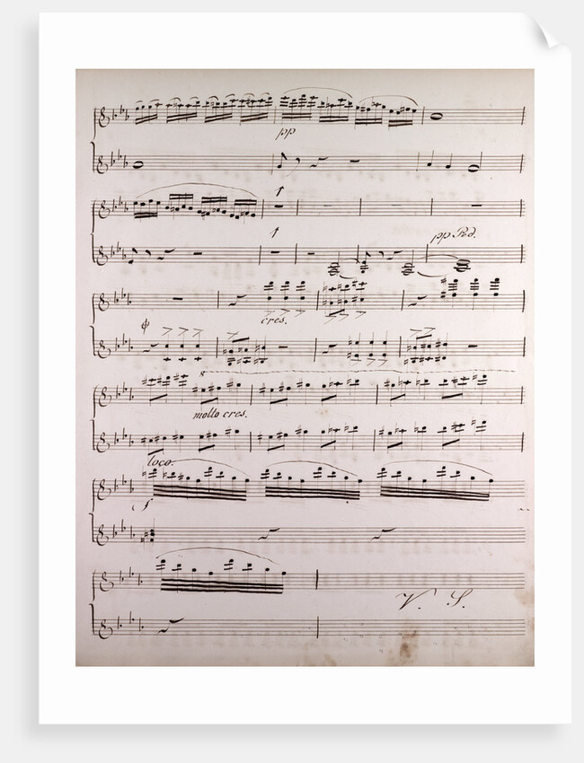Handwritten sheet music by Anonymous