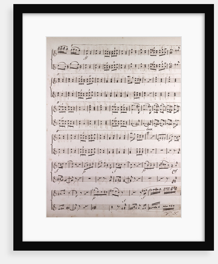 Handwritten sheet music by Anonymous