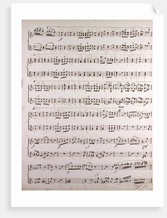 Handwritten sheet music by Anonymous