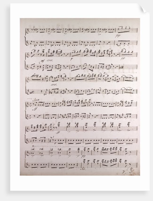 Handwritten sheet music by Anonymous