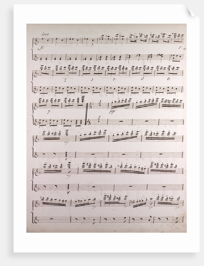 Handwritten sheet music by Anonymous