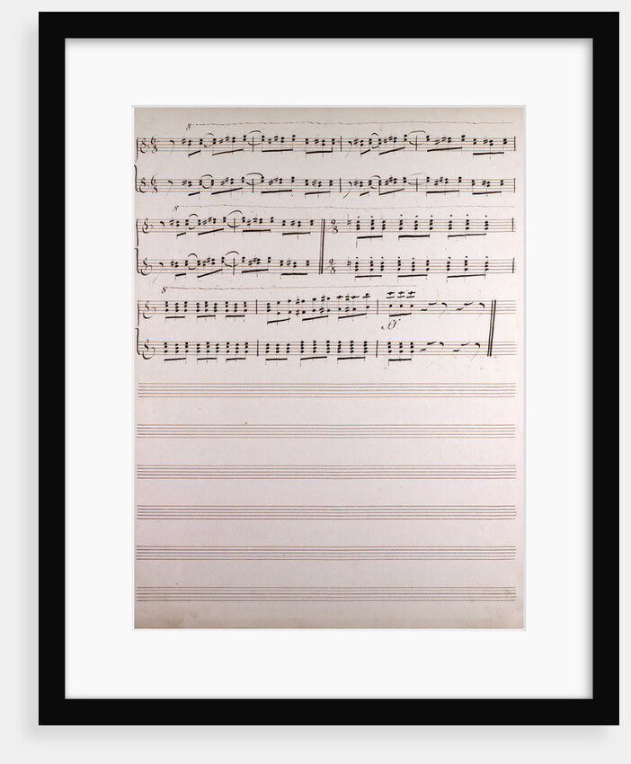 Handwritten sheet music by Anonymous