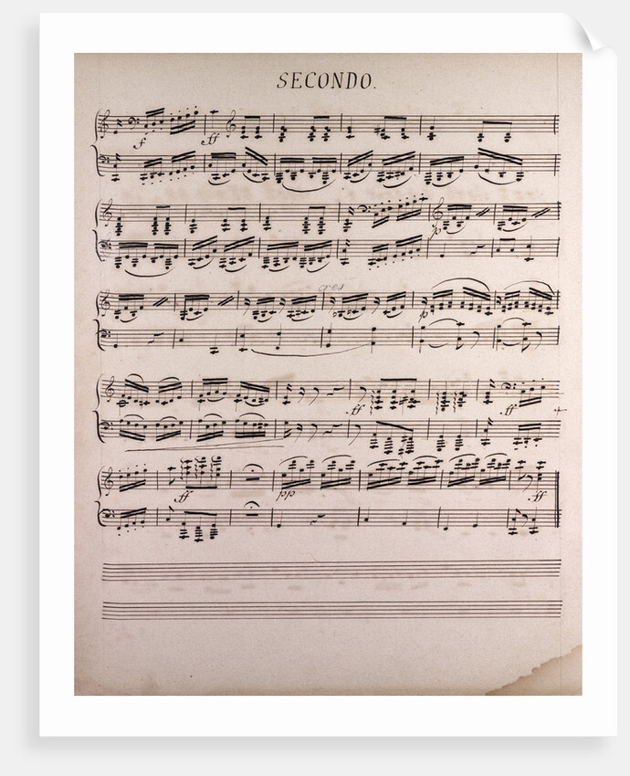 Handwritten sheet music by Anonymous