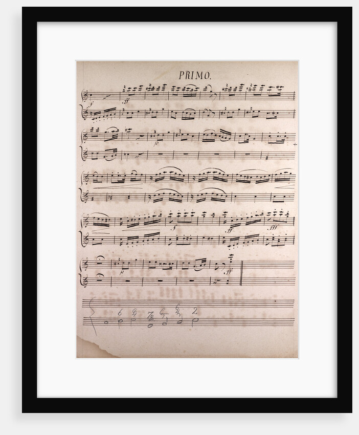 Handwritten sheet music by Anonymous