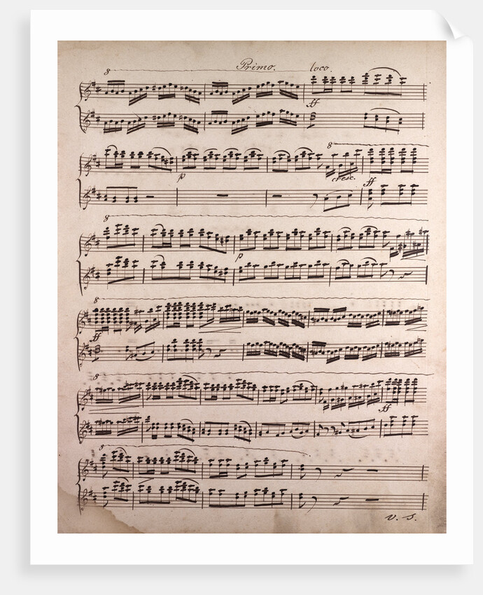 Handwritten sheet music by Anonymous