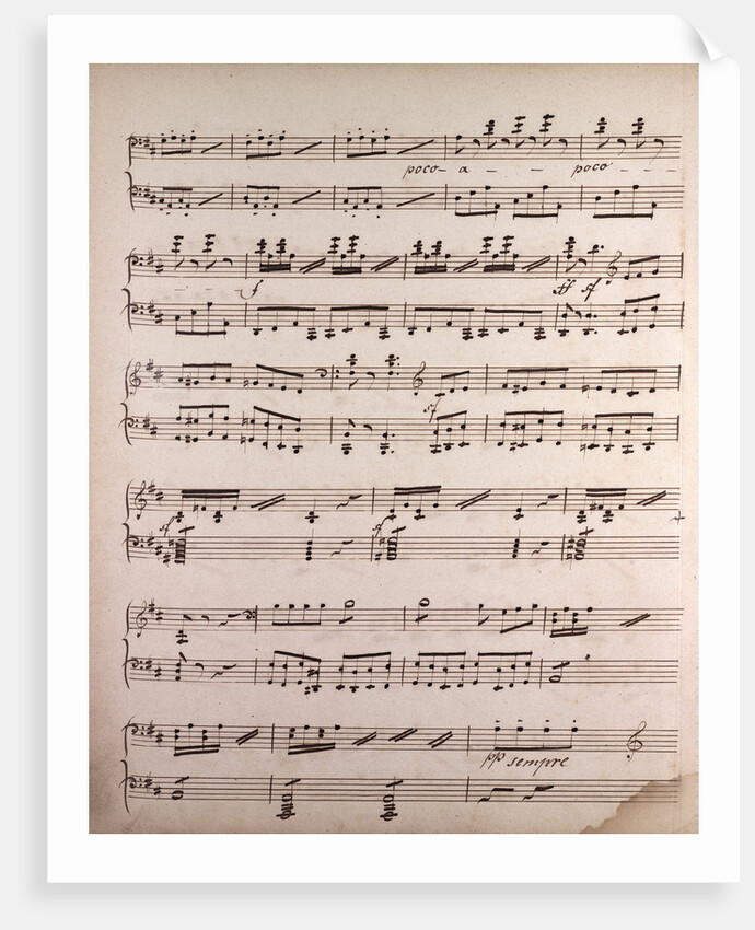 Handwritten sheet music by Anonymous