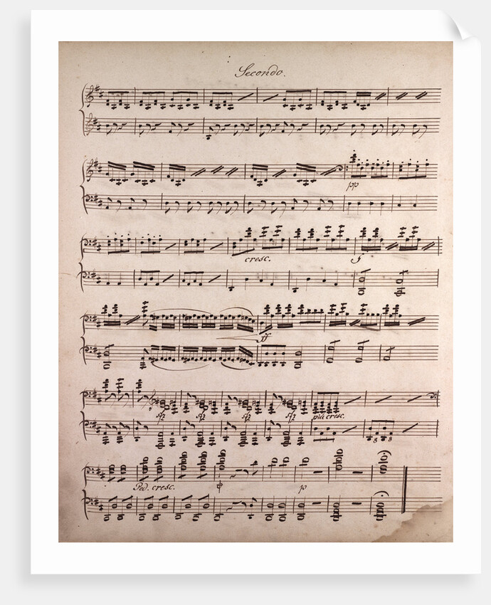 Handwritten sheet music by Anonymous