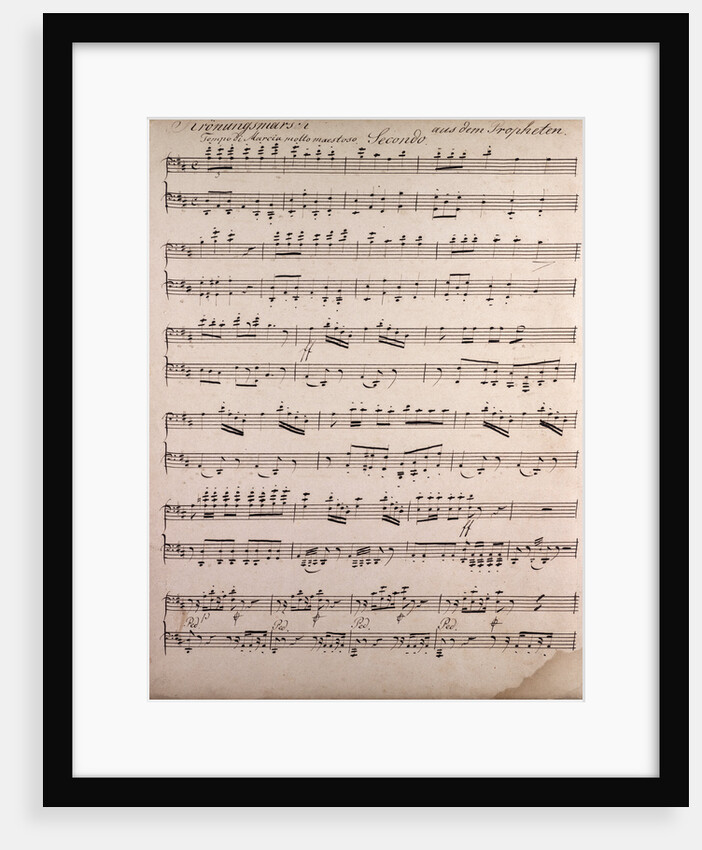 Kronungsmarsch aus dem Propheten, handwritten sheet music by Anonymous