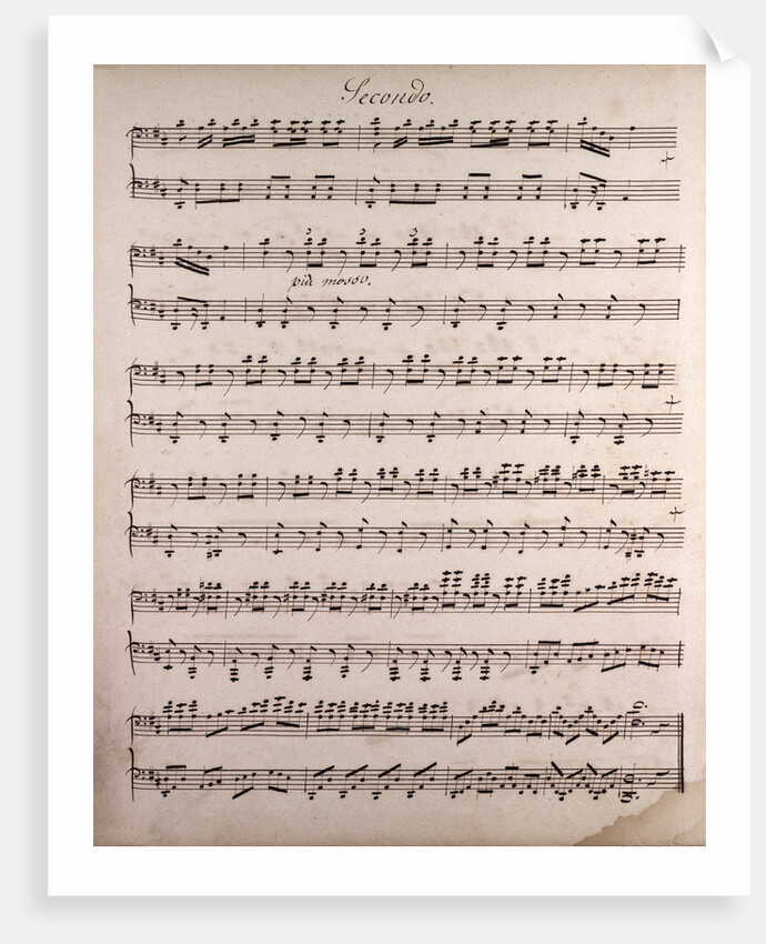 Handwritten sheet music by Anonymous