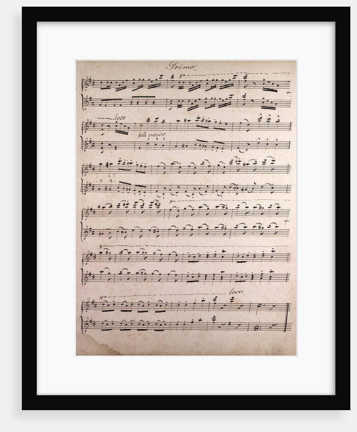 Handwritten sheet music by Anonymous