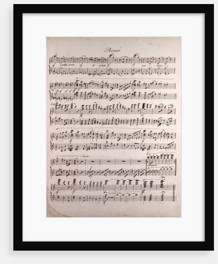 Handwritten sheet music by Anonymous
