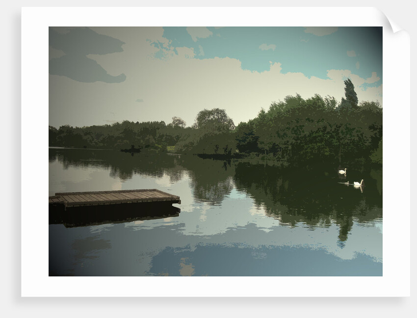 Jetty and Boating Lake in Markeaton Park by Sarah Smith