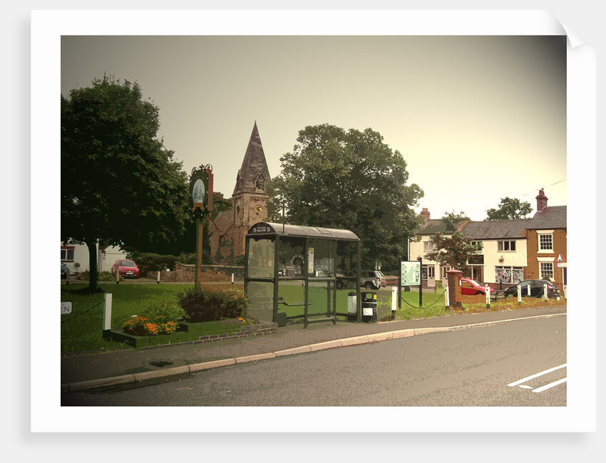 Church and Village Green in Findern by Sarah Smith