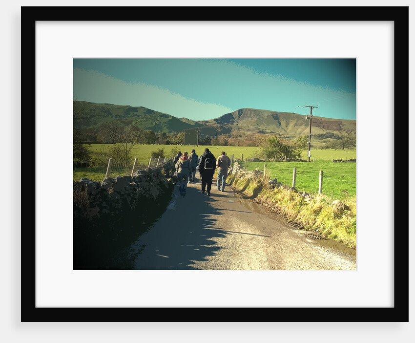 Walkers on Hollowford Road by Sarah Smith