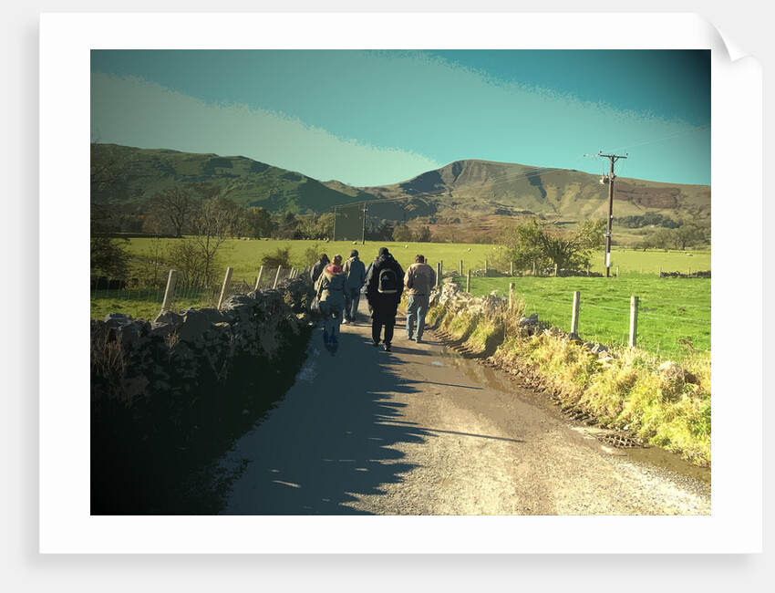 Walkers on Hollowford Road by Sarah Smith