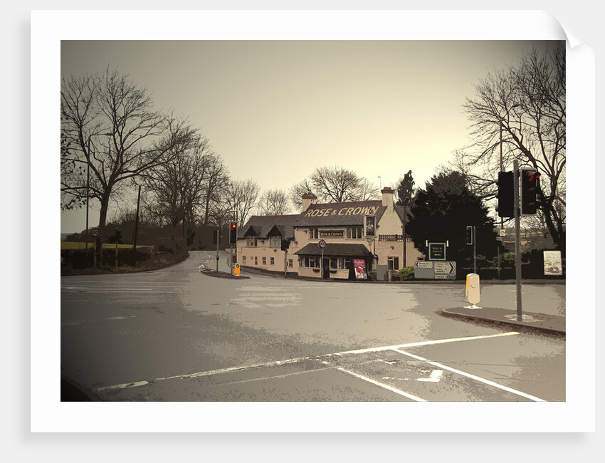 Crossroads and Pub near Smalley by Sarah Smith