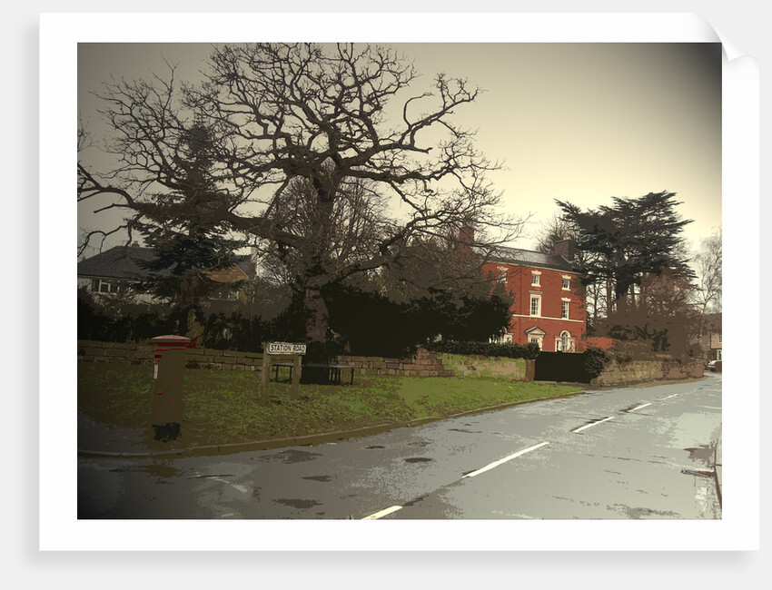 Station Road in Little Eaton by Sarah Smith