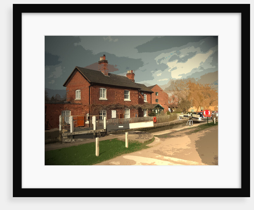 Cottage and Lock in Shardlow by Sarah Smith