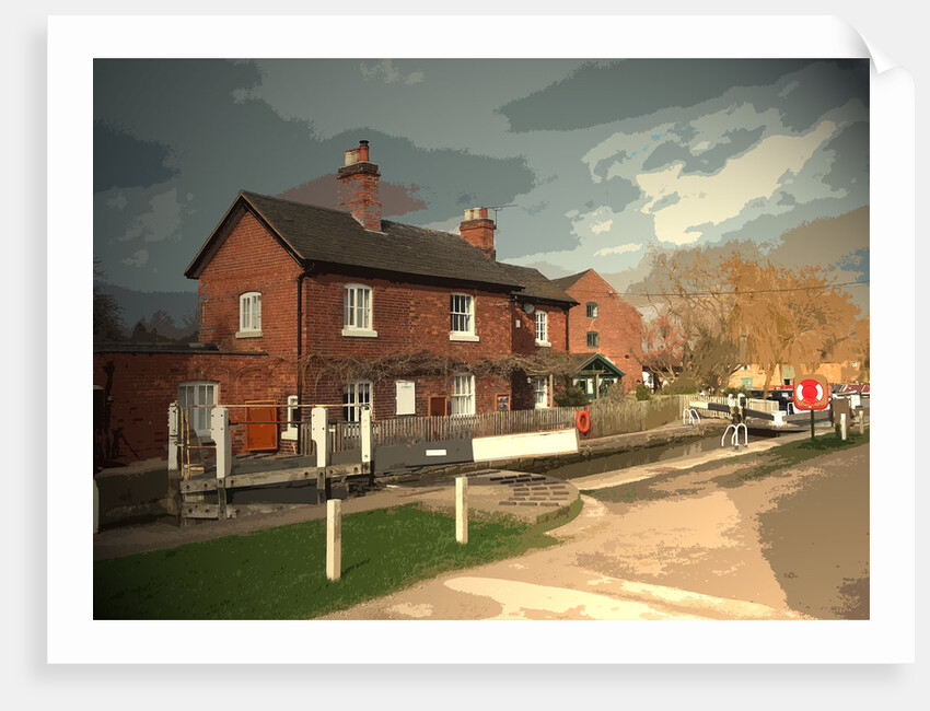 Cottage and Lock in Shardlow by Sarah Smith