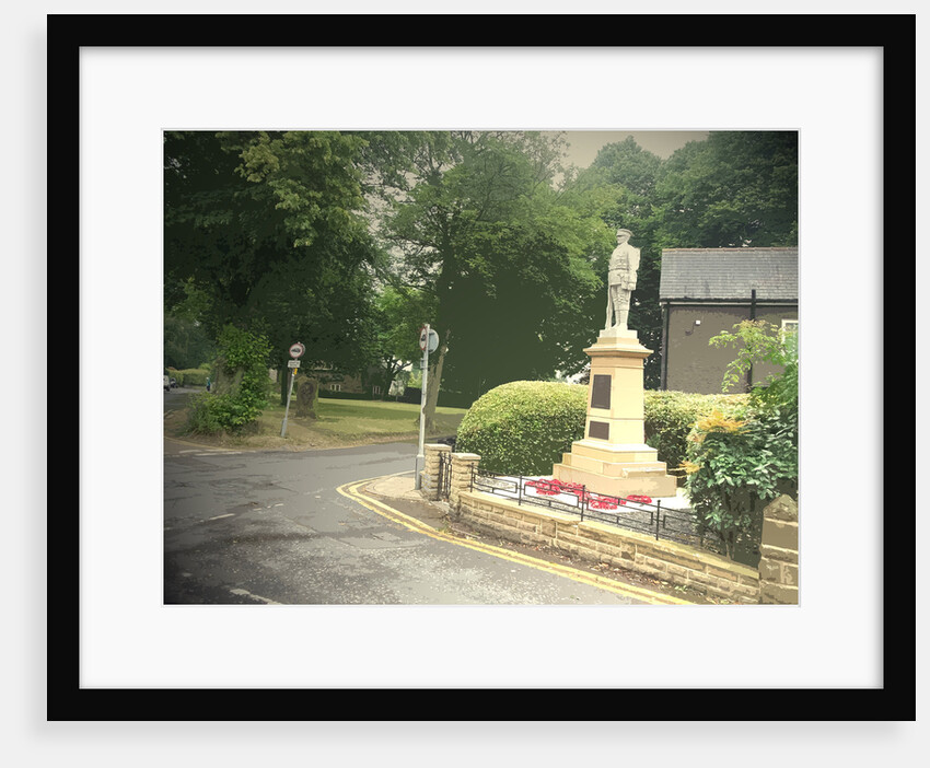 War Memorial and Village Green in Dore by Sarah Smith