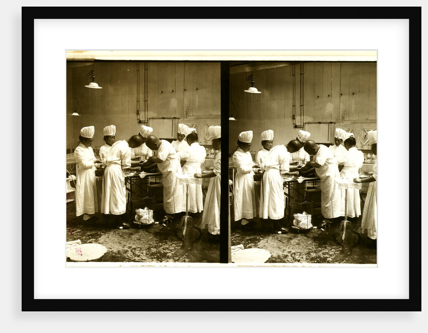 Japanese doctors operating on a patient's wound by Anonymous