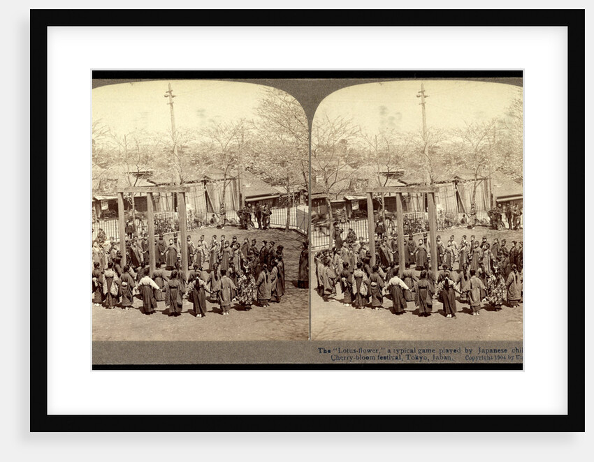 The lotus-flower, a typical game played by Japanese children during cherry-bloom festival, Tokyo by Anonymous