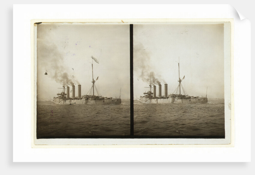 An American cruiser arriving in New York, probably at the time of the Portsmouth Peace Conference by Anonymous