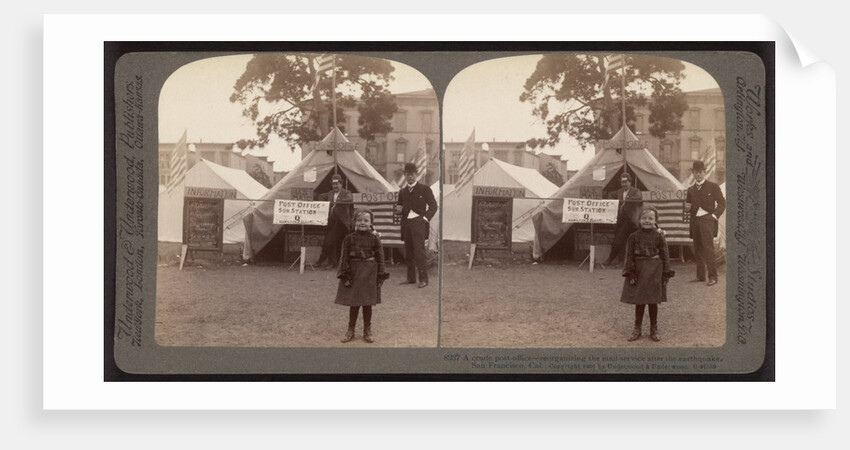 A crude post office - reorganizing the mail service after the earthquake, San Francisco, California, USA by Anonymous