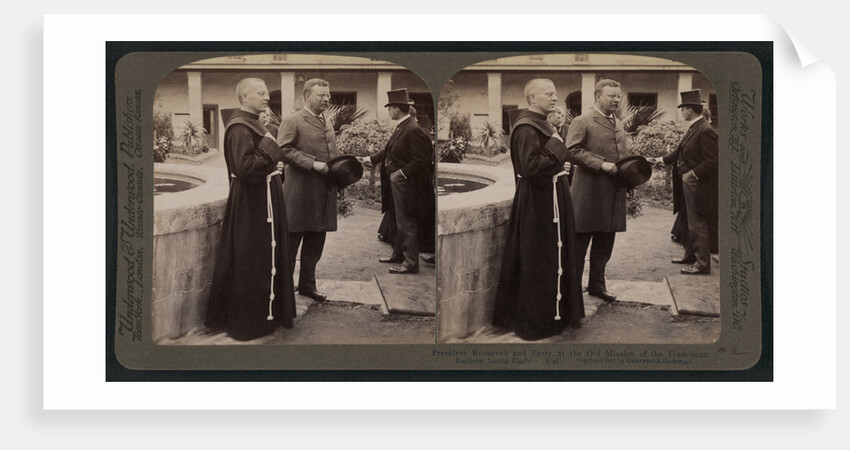 Theodore Roosevelt and party at the Old Mission of the Franciscan Fathers, Santa Barbara, California by Anonymous