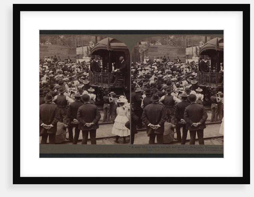 A man who is worth his salt will work - President Roosevelt at Dunsmuir, Cal by Anonymous