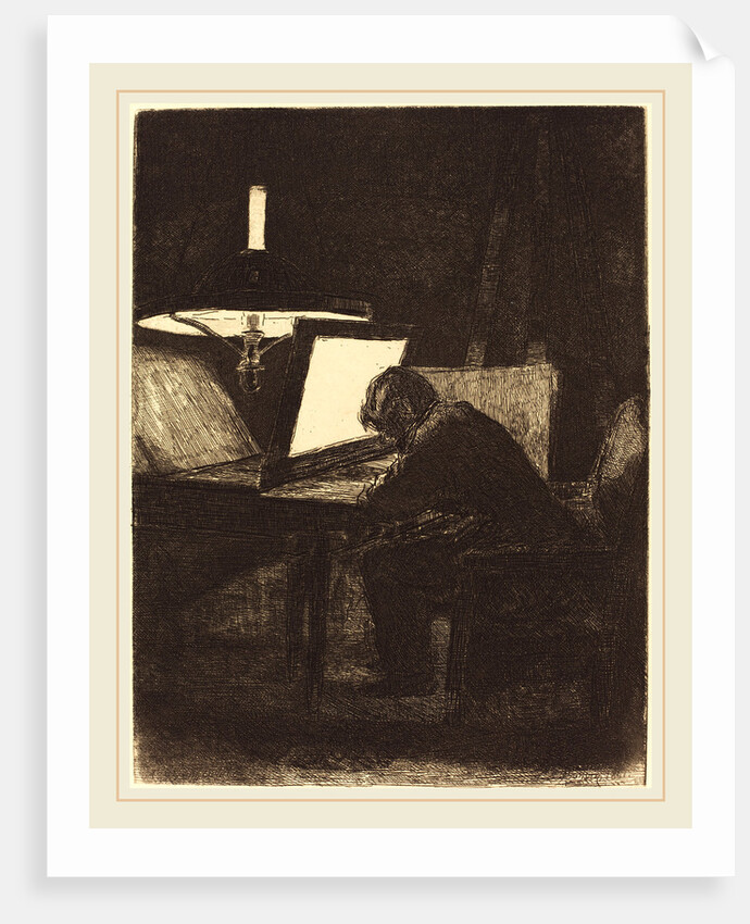 Printmaker (Le Graveur), 1861 by François Bonvin