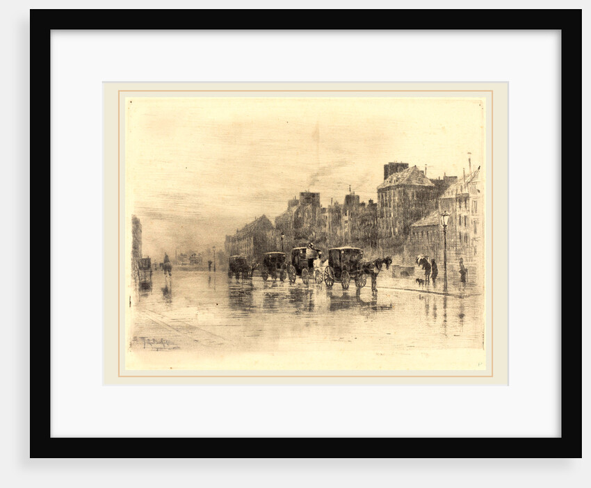 Une Matinée d'Hiver au Quai de l'Hotel-Dieu (Winter Morning on the Quai de l'Hotel-Dieu), 1876 by Félix-Hilaire Buhot
