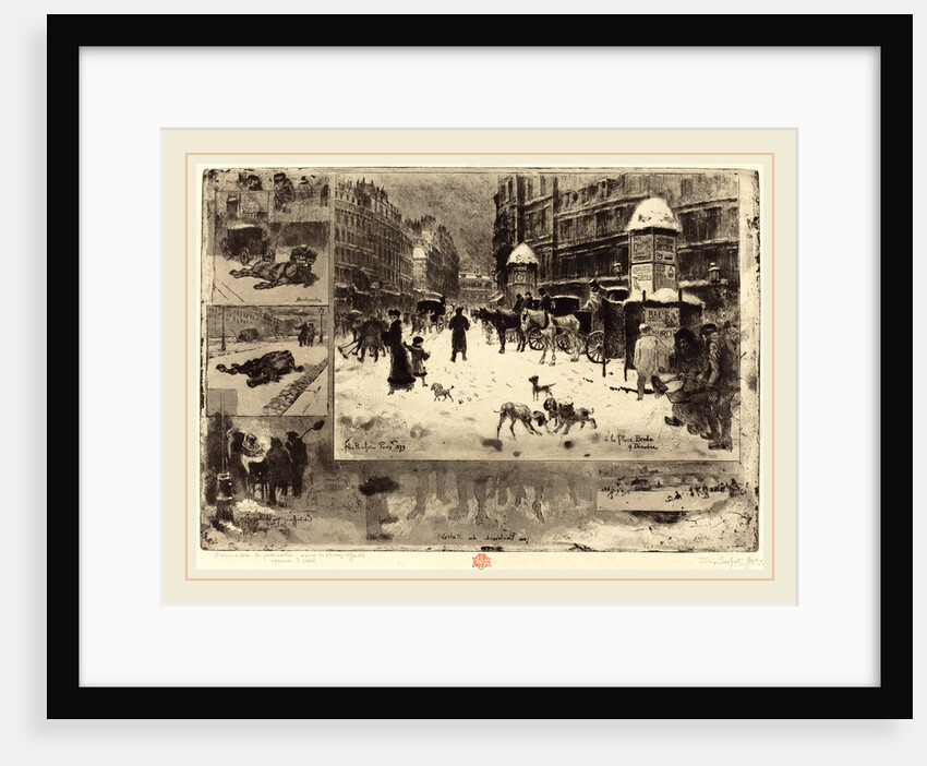 L'Hiver à Paris (Winter in Paris), 1879 by Félix-Hilaire Buhot