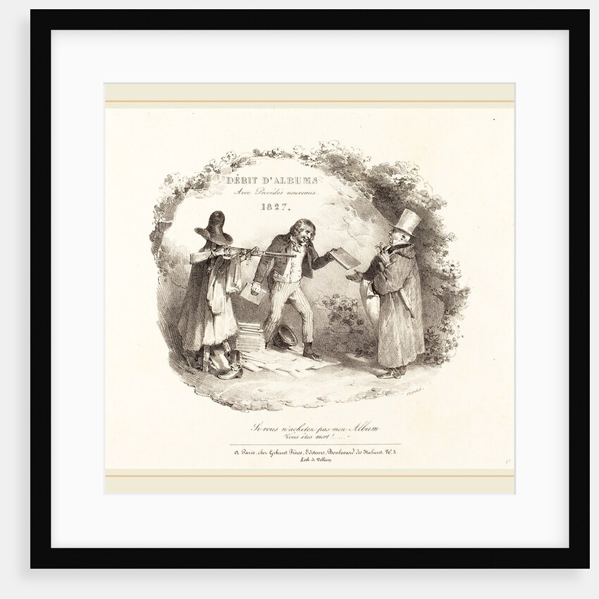 Débit d'Albums avec Procédés nouveaux (New Methods for the Sale of Lithograph Albums), 1827 by Nicolas-Toussaint Charlet