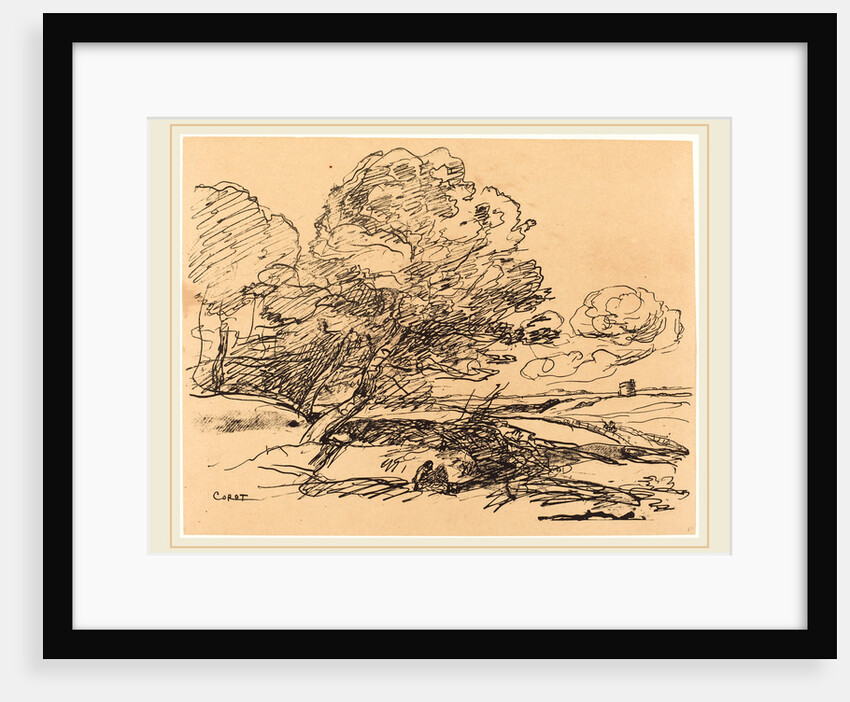 The Lonely Tower (La Tour isolee), 1871 by Jean-Baptiste-Camille Corot