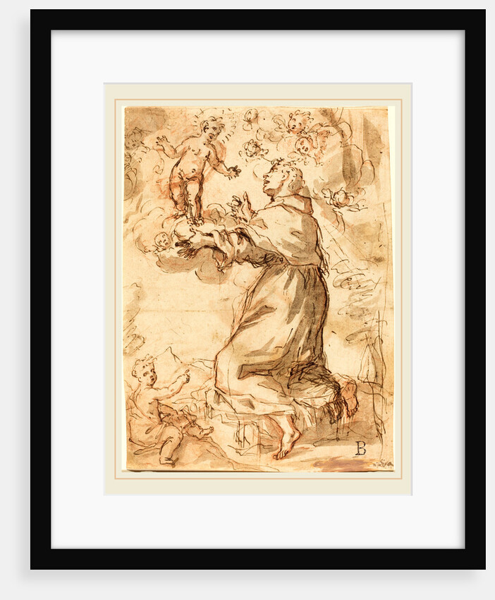 Saint Francis Adoring the Christ Child by Elisabetta Sirani