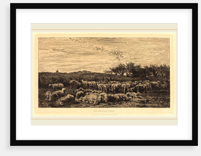 Large Sheepfold (Le Grand parc a moutons), 1860 by Charles-François Daubigny