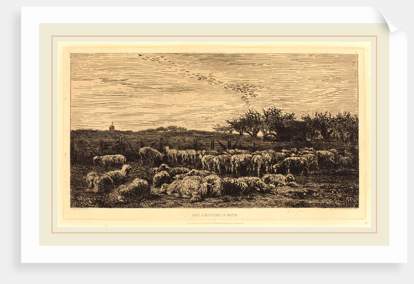 Large Sheepfold (Le Grand parc a moutons), 1860 by Charles-François Daubigny