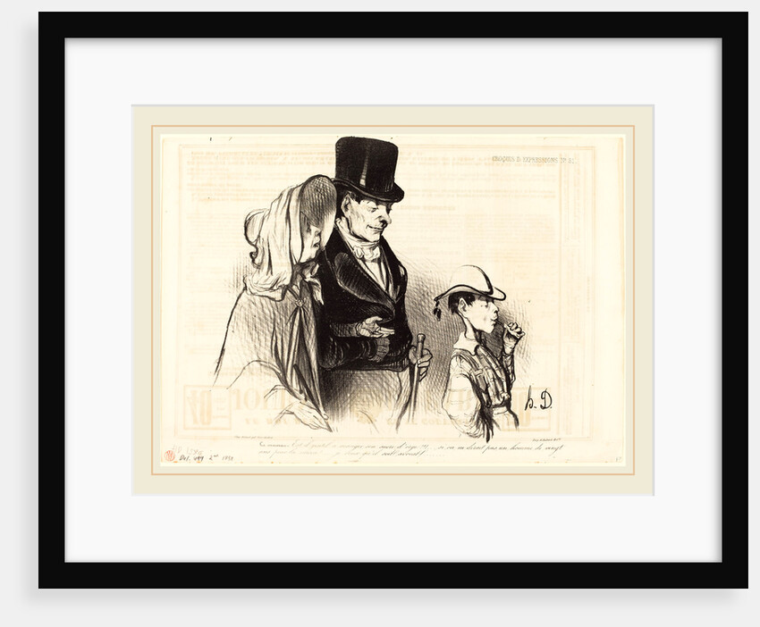 La Maman-Est-il gentil a manger son sucre d'orge!, 1838 by Honoré Daumier